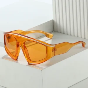 Oversized Sunglasses Y2K Furturistic Gafas De Sol Large Frame Plastic Transparent Sunglasses