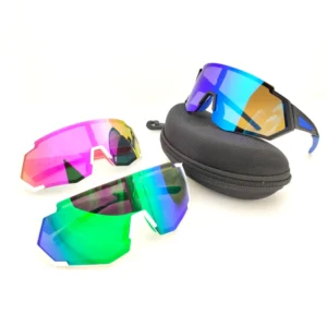 Oversized TR90 Sport Sunshade Polarized Mens Sun Glasses Custom One Lens Anti-impact Cycling Sunglasses