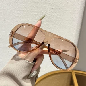 Oversized Women Sunglasses UV400 PC Frame Custom Logo Big Frame Trendy Shades Sunglasses for Women
