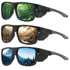 PC Frame Cycling TAC Lens Side Shield Safety Polarized Outdoor Sunglasses Men Women