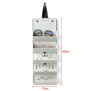 PU Leather 6 Slot Sunglasses Organizer Box Foldable Travel Multiple Glasses Display Box with Logo Custom