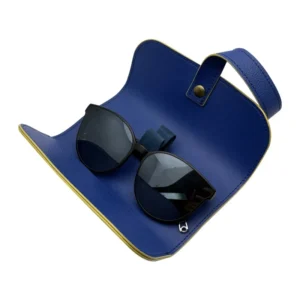 PU Leather Sunglasses Glasses Clip Pouch Storage Bag for Outdoor Carrier