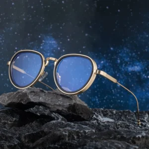 Partagas Fashion Designer Custom Logo Round Metal Frame UV400 Protection Shades Sun Glasses Sunglasses for Men