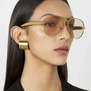 Partagas Fashion Fancy Designer Custom Logo Metal Double Bridge Aviation UV400 Shades Sun Glasses Sunglasses for Women Ladies