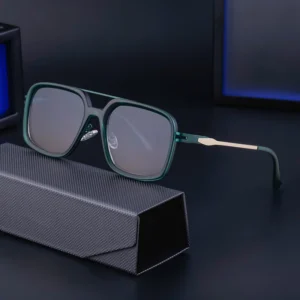 Partagas Fashion Trendy Designer Custom Logo Square Oversized Double Bridge UV400 Shades Sun Glasses Sunglasses for Women Men