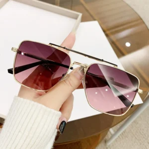 Personality Double Beam Metal Toad Sunglasses for Men Sunscreen Riding Driving Sunglasses
