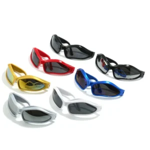 Personalized Oval Color Matching Hip-hop Concave Shape Fashionable Trend Sunglasses