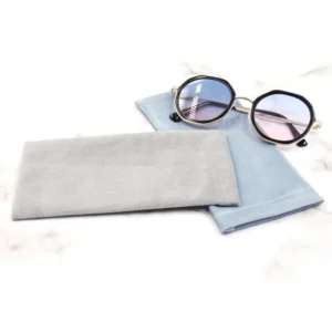 Personalized Printed Custom Logo Portable Squeeze Top Velvet Sunglasses Storage Bag Pouch for Daily Glasses Protection