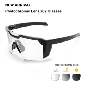Photochromic ANSI Z87 Safety Sunglasses Men Cycling Eye Protector Mirror Lens Outdoor Sport Construction UV400 Sun Glasses