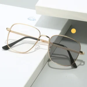 Photochromic Anti Radiation Glasses Retro Eyeglasses Anti Blue Light Eyewear Square Shades Sunglasses