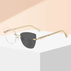Photochromic Cat Eye Progressive Multifocal Presbyopic Reading Glasses Sunglasses for Women Readers