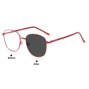 Photochromic Metal Glasses Mobile Phone Bluelight Blocking Protection Sunglasses Anti Blue Light 2in1 Eyeglasses