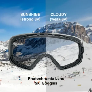 Photochromic Ski Goggles UV400 Protection OTG Snow Snowboard Goggles Ski Glasses Supplier