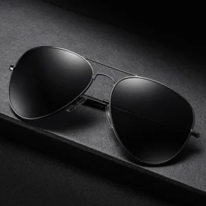Pilot Luxury Driving UV400 Polarized Sunglasses Alloy Leg Men’s Fishing Waterproof TAC Lens Toad Glasses