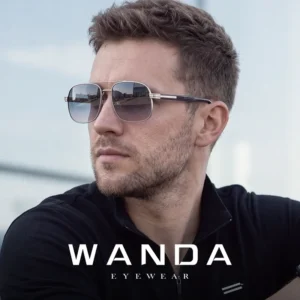 Pilot Square Metal Sunglasses for Men TAC Polarized Fashion Eyewear with UV Protection Lenses S15222