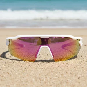 Pink Cycling Sport Sunglasses for Men Women Unisex White TR90 Material Outdoor Hiking Factory ODM