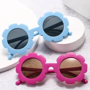 Plastic Eyewear Sun Glasses Outdoor Promotional Sunglasses Cute Flower Shapes Kids Shades Lentes De Sol Sunglasses