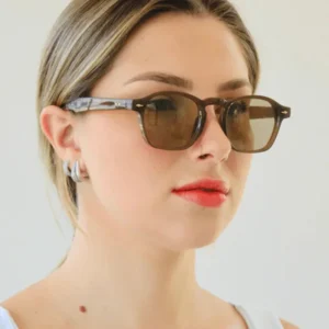 Plastic Frame Arrow Small Square Frame Women Unisex Sunglasses