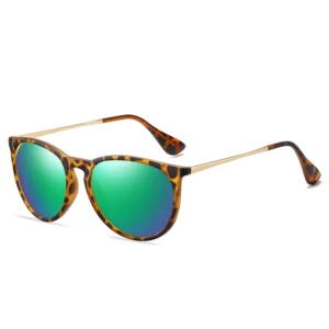 Plastic Frame Metal Temple Women Sunglasses Polarized UV400 Protection Classic Sunglasses Men