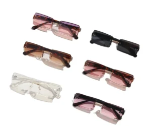 Plastic Frameless Gradient Shades Vintage Sun Glasses Square Frames Shades Sunglasses