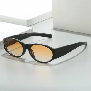 Plastic Lunettes De Soleil Unisex Trendy Shades Lentes Futuristic Reclaimed Vintage Uv400 Small Frame Oval Sunglasses