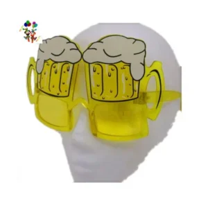 Plastic Novelty Yellow Color Funny Beer Cup Shape Party Sunglasses HPC 0678