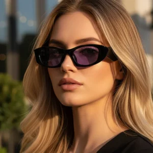 Plastic Square UV Protection Driving Punk Sunglasses Vintage Black Shades Unisex Custom