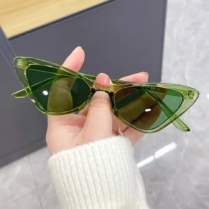 Plastics Custom Logo Sunglasses UV400 Small Frame Shades New Cat Eye Shades for Women