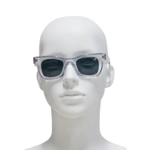 Polarized Acetate Sunglasses for Men and Women Green Custom Logo Square Eyewear Shades UV400 Protection Transparent