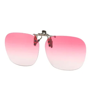 Polarized Clip on Sunglasses Day Night Dual Use Rimless Polygonal for Outdoor Fishing Driving