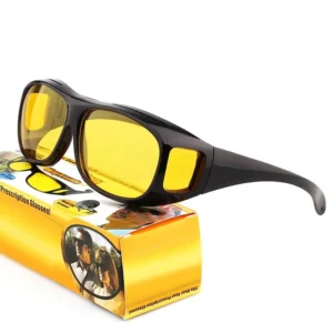 Polarized Day Night Driving Glasses Anti Glare High Definition Night Vision Wrap Sunglasses for Men Women