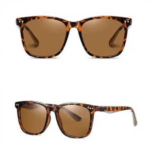Polarized Full Frame Sunglasses Retro Unisex Square Shades TR3399 Classic Rivet Style Sun Protection Driving