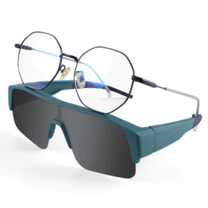 Polarized Glasses Wear Over Prescription Eyeglasses Half Frame Big Vision Fishing Fit Over Wrap Around Sunglasses for Men Women