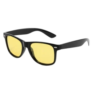 Polarized Night Vision Full Frame Driving Sunglasses Adjustable Strap Yellow for Cycling