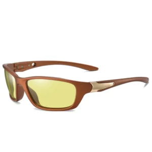 Polarized Sports Cycling Sunglasses Color Changing Driving Night Vision UV Protection Adjustable Strap Full