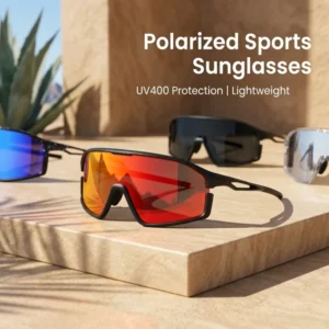 Polarized Sports Sunglasses UV400 Protection Oversized Shield Cycling Eyewear Lightweight PC Frame Custom Logo