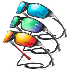 Polarized Sports Sunglasses for Men Wrap Around UV400 Protection for Cycling Fishing Driving