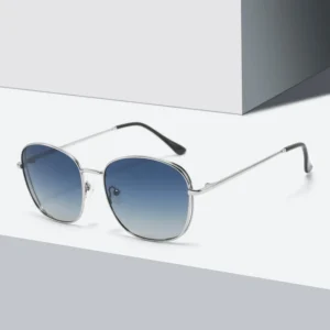 Polarized Sunglasses Metal Frame Metal Temple Custom Logo UV400