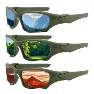 Polarized UV400 Sports Full Frame Sunglasses Lightweight PC Windproof Impact-Resistant Fishing Eyewear Coated Lens