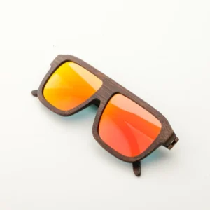 Polarized UV400 Wooden Sunglasses with Color Coated Lenses CE Certified Unisex Wooden Frame