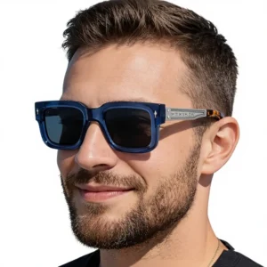 Polarizing UV400 Fashion Sunglasses for Men’s Driving & Fishing Retro Trendy Cross Border Sunscreen Full Frame