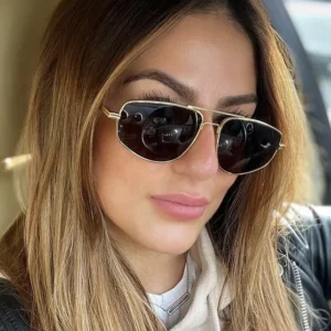Polygonal Irregular Sunglasses Fashion Trendy Stylish Driving Sunglasses UV400 Premium Metal Sunglasses