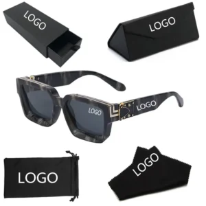 Popular Fashion Designer Men’s Millionaire Sunglasses Square High Quality Luxury Sunglasses Customize