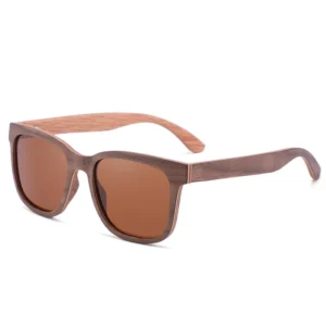 Popular Unisex Polarized Aluminum Vintage Fashion Sunglasses for Adults Men Women Customized Logo Skateboard Wooden
