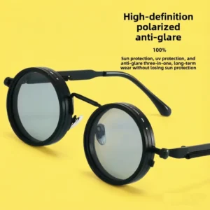 Premium ND9 Vintage Polarized Sunglasses Adjustable Dimming UV400 Anti Glare Foldable Portable Outdoor Fishing Eyewear