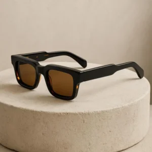 Premium Polarized Lenses Universal Fit Unisex Fashion Eyewear, Square Acetate Sunglasses