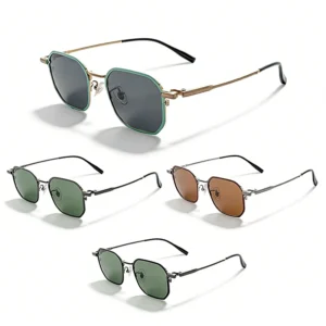 Premium Titanium Frame Sunglasses with Polarized Lenses for Business Trips Outdoor Meetings Daily Commute Luxury Sunglasses