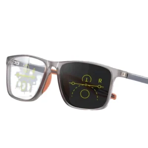 Progressive Multi-focus Anti-blue Light Sunglasses Smart Color-Changing Reading Glasses for Driving Comfortable Lens
