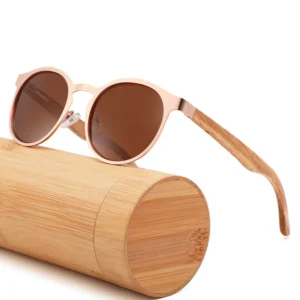 Protection Polarized Lenses Natural Wood Bamboo Sunglass Walnut Sunglasses Small Custom Logo Wood Sunglasses