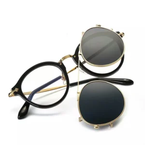 Punk Fashion UV400 Sunglasses Unisex Full Frame Clip-On Supports Prescription Glasses Non-Polarized Sun Protection